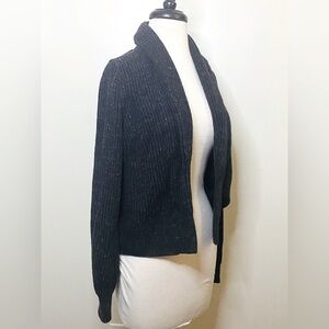 Gap dark grey heathered ribbed cardigan